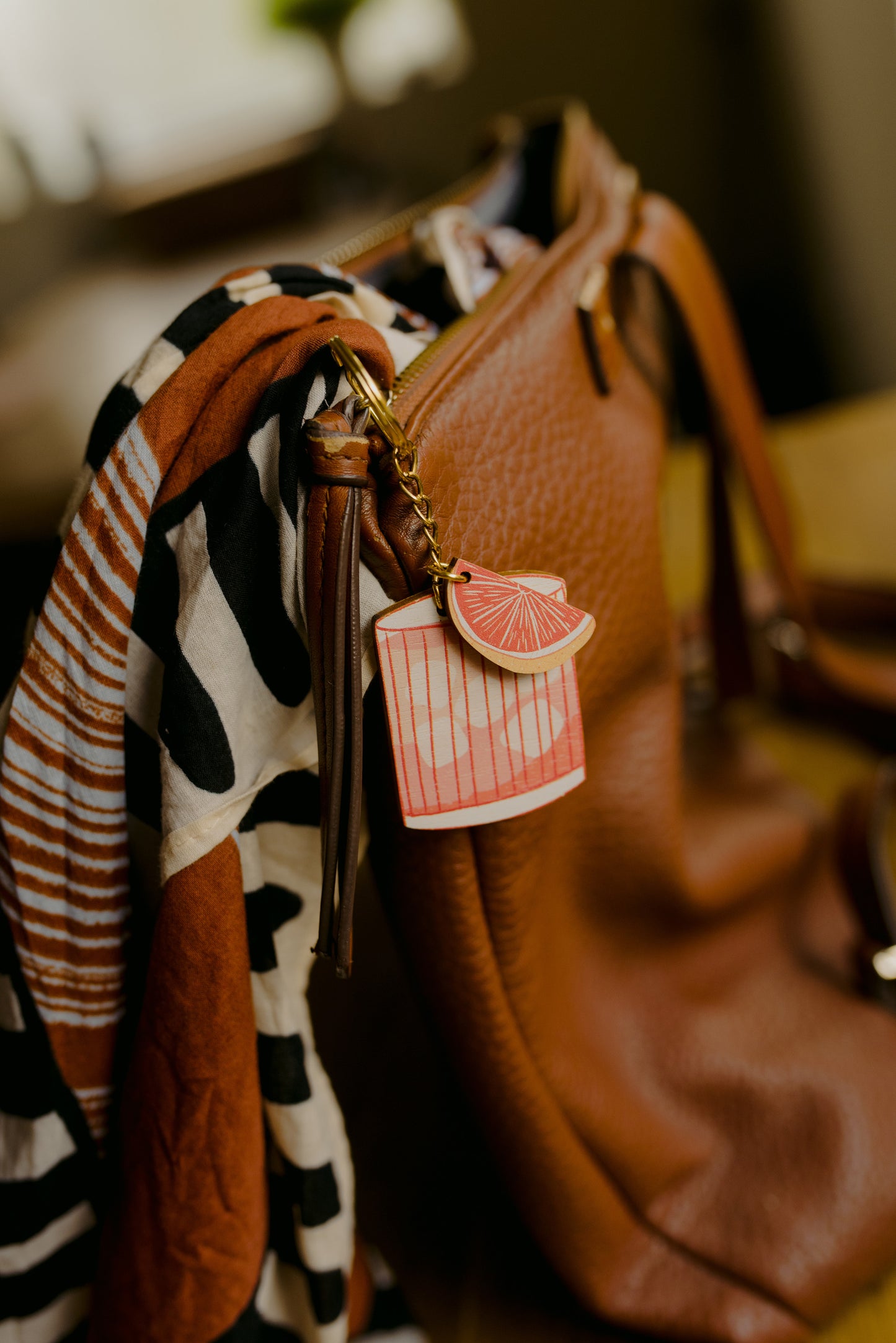 Paloma charm keychain