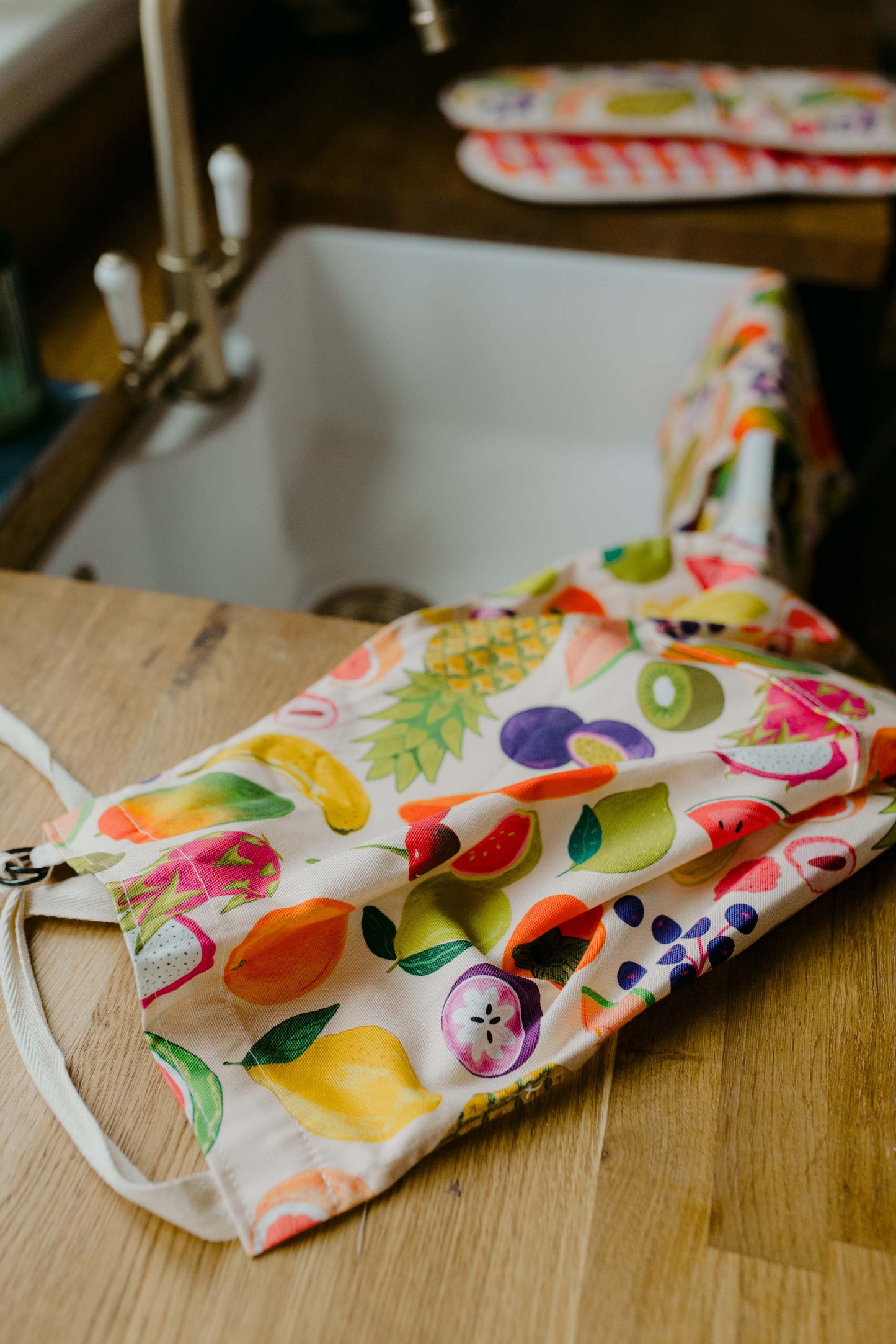 Tropical Fruit Organic Cotton Apron