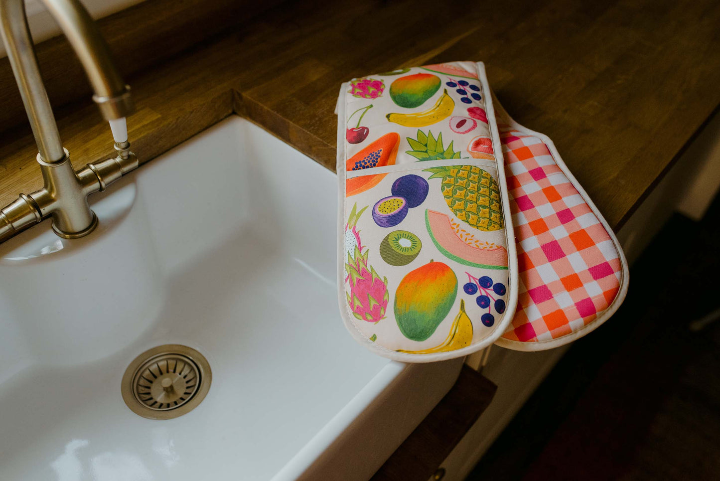 Tropical fruit Organic Cotton Oven gloves