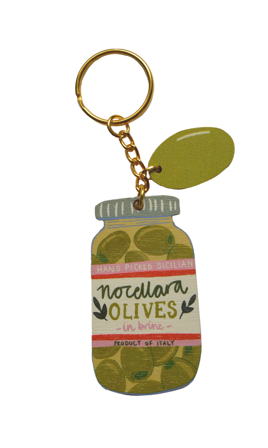 Nocellara Olives charm keychain