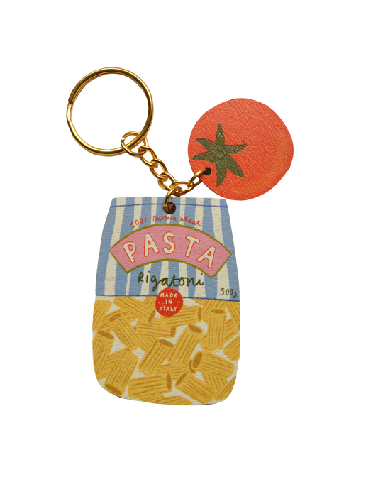 Pasta charm keychain
