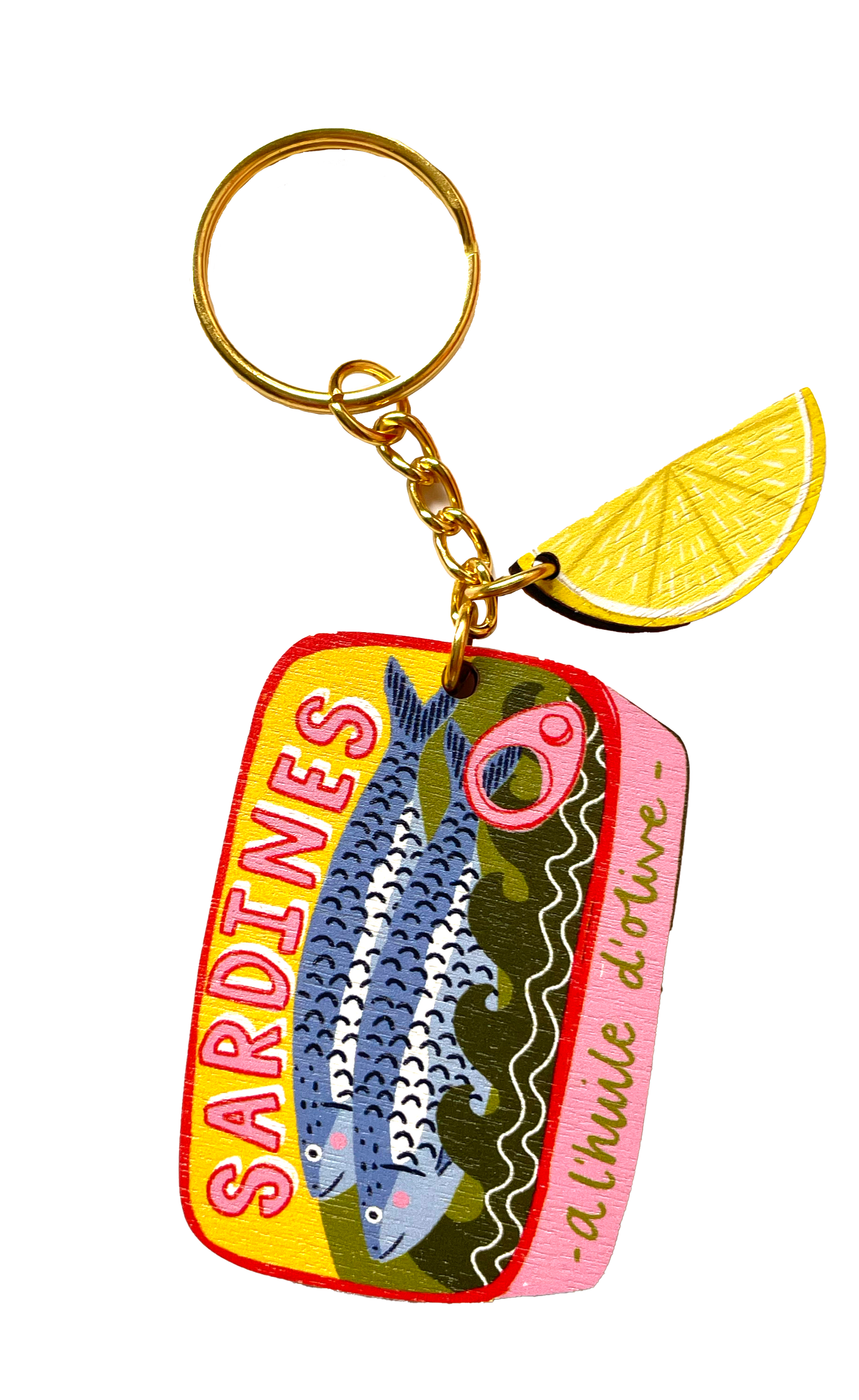 Sardines charm keychain