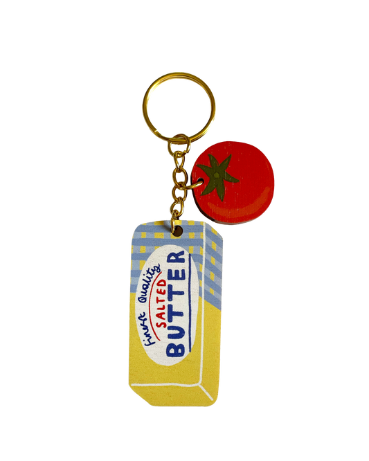 Butter charm keychain