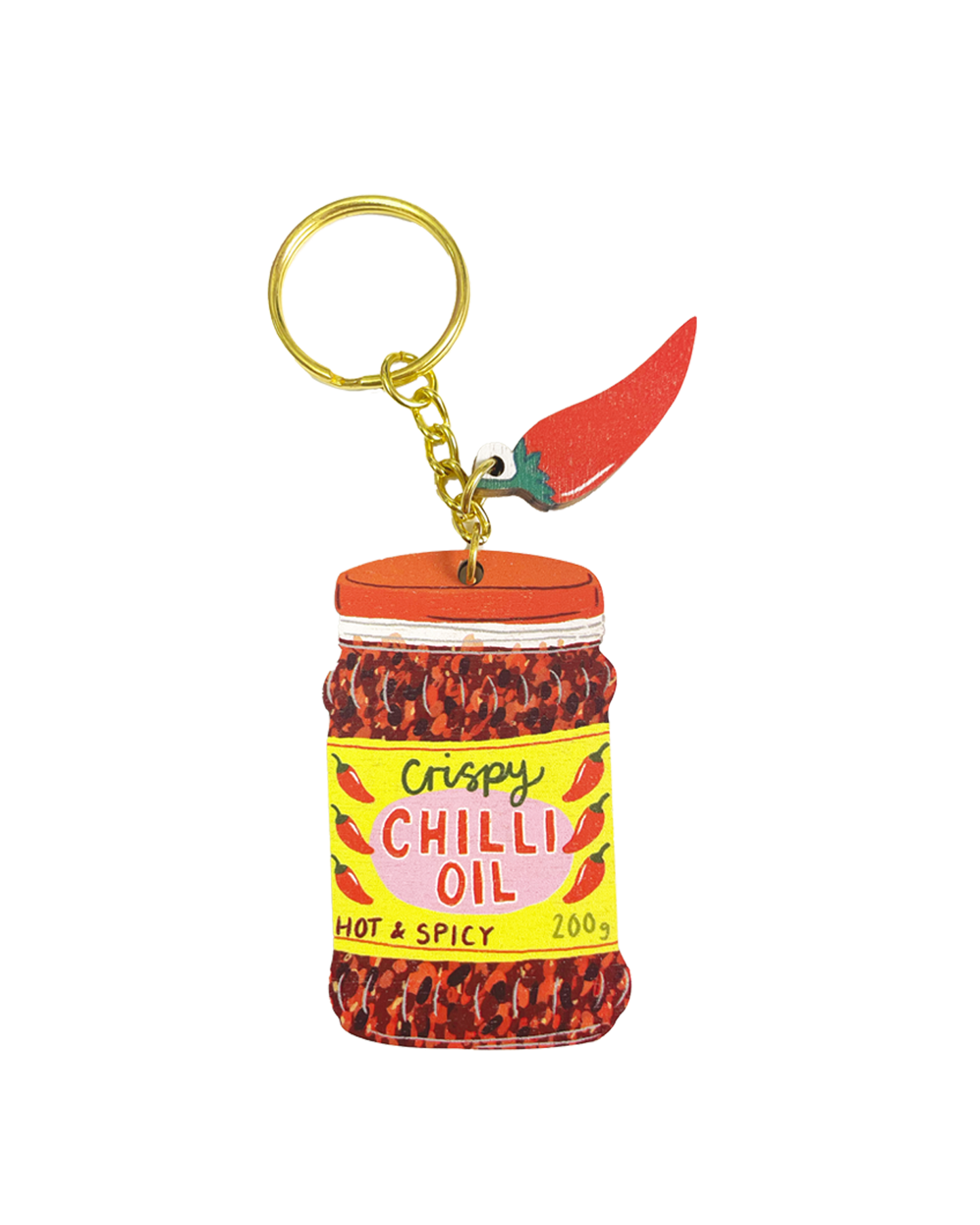 Chilli Oil charm keychain