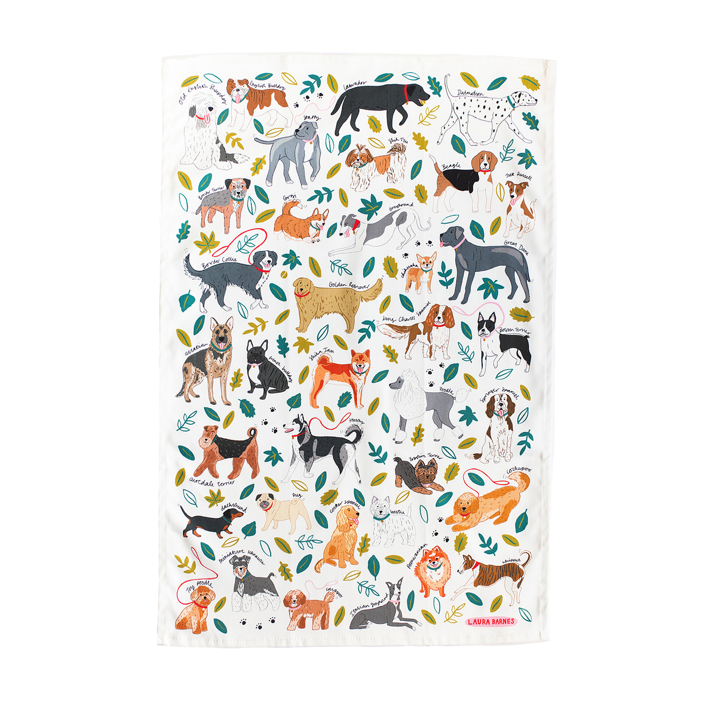 Dogs Organic Cotton Tea Towel