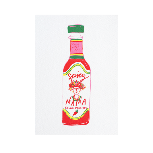 SECONDS Print Spicy Mama Hot Sauce A3 Size