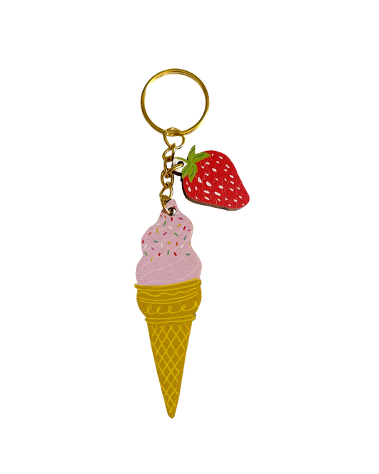 Ice Cream charm keychain