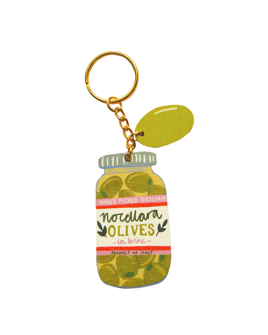 Nocellara Olives charm keychain