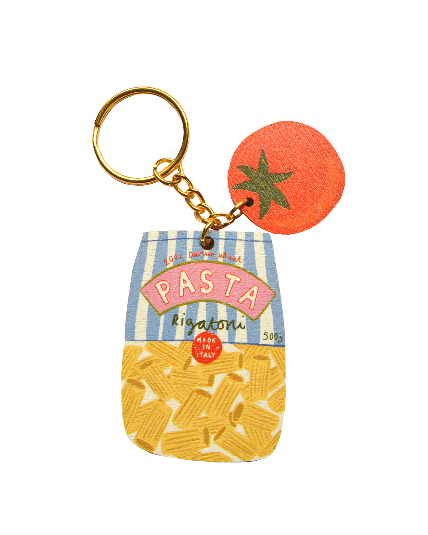 Pasta charm keychain