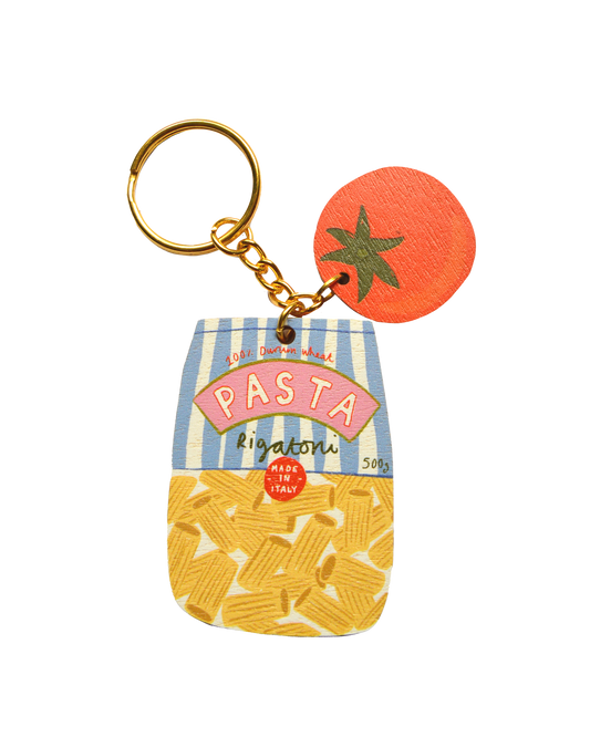 Pasta charm keychain