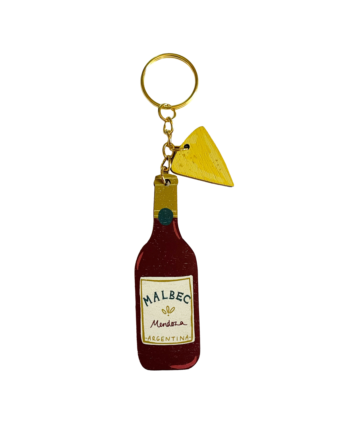 Red Wine & Cheese Keychain
