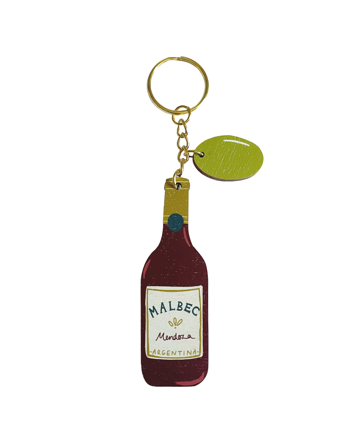 Red Wine & Olive Keychain