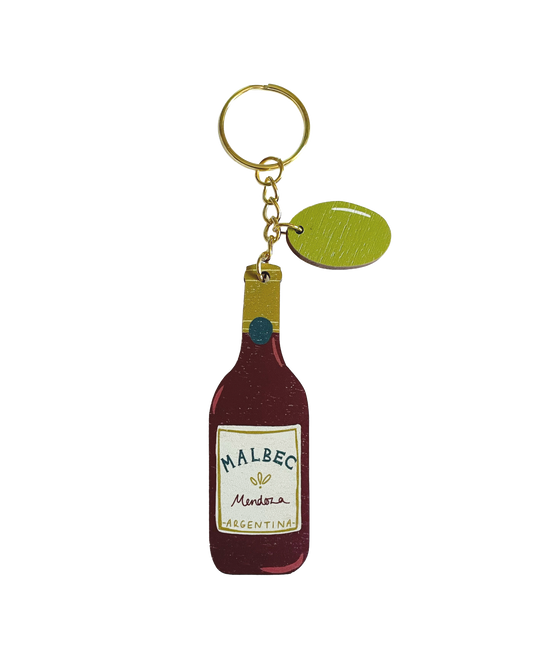 Red Wine & Olive Keychain