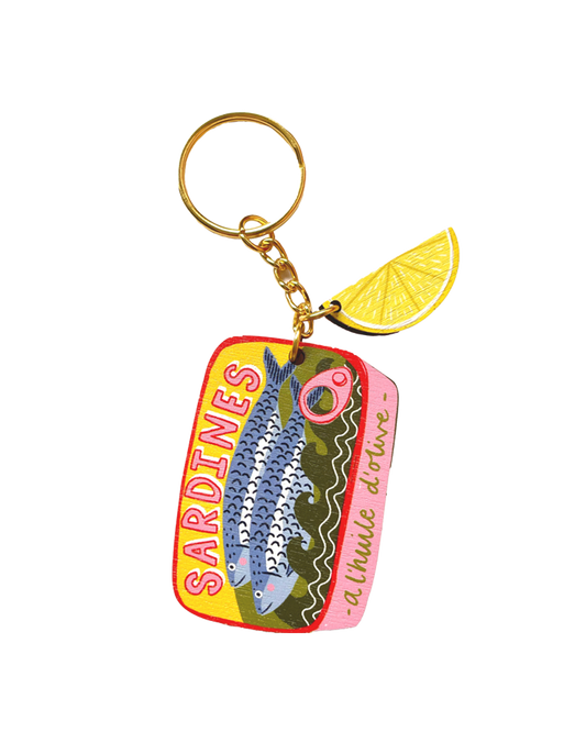 Sardines charm keychain