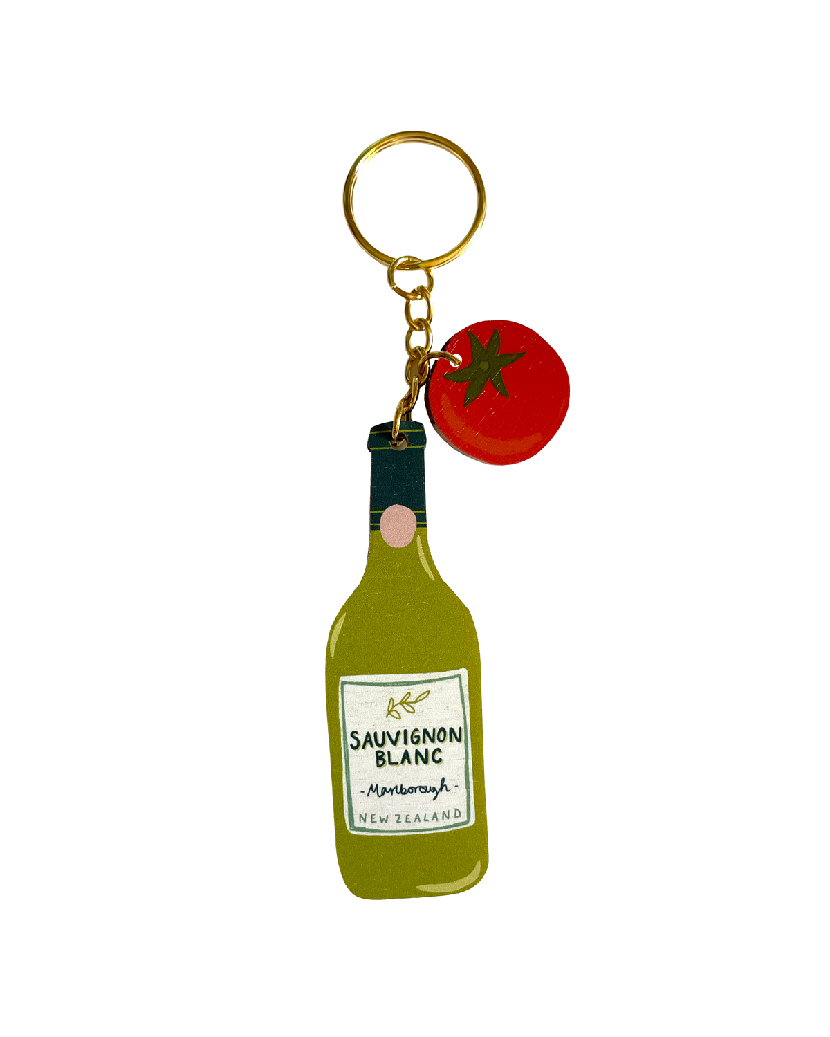 White Wine & Tomato Keychain