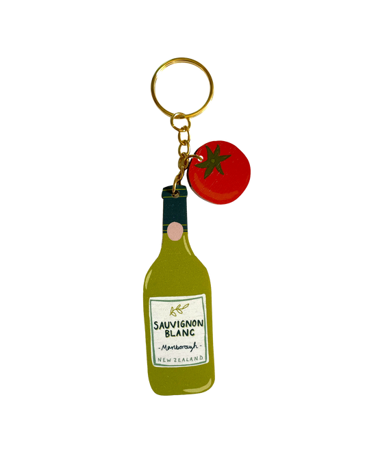 White Wine & Tomato Keychain