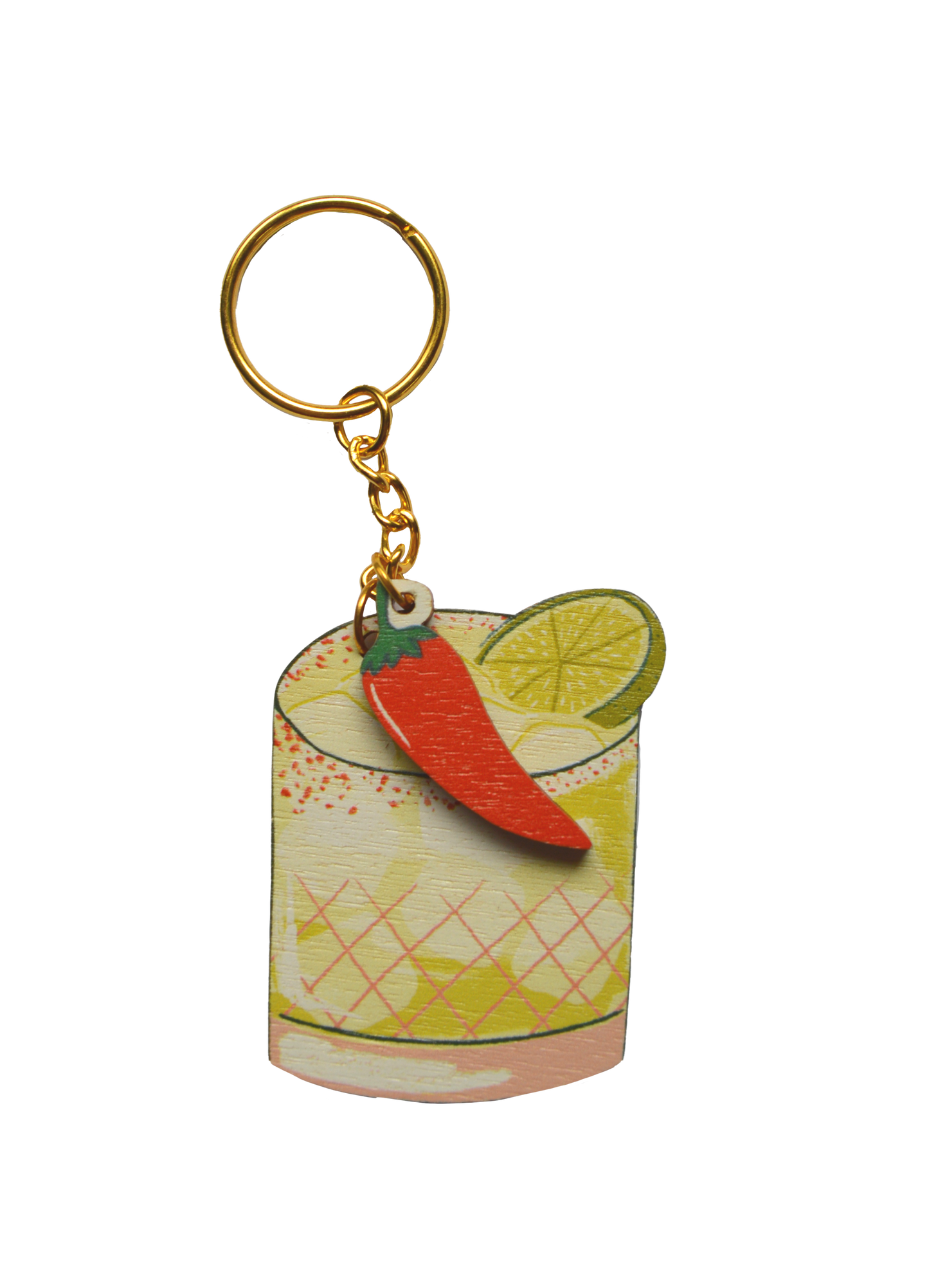 Spicy Marg charm keychain