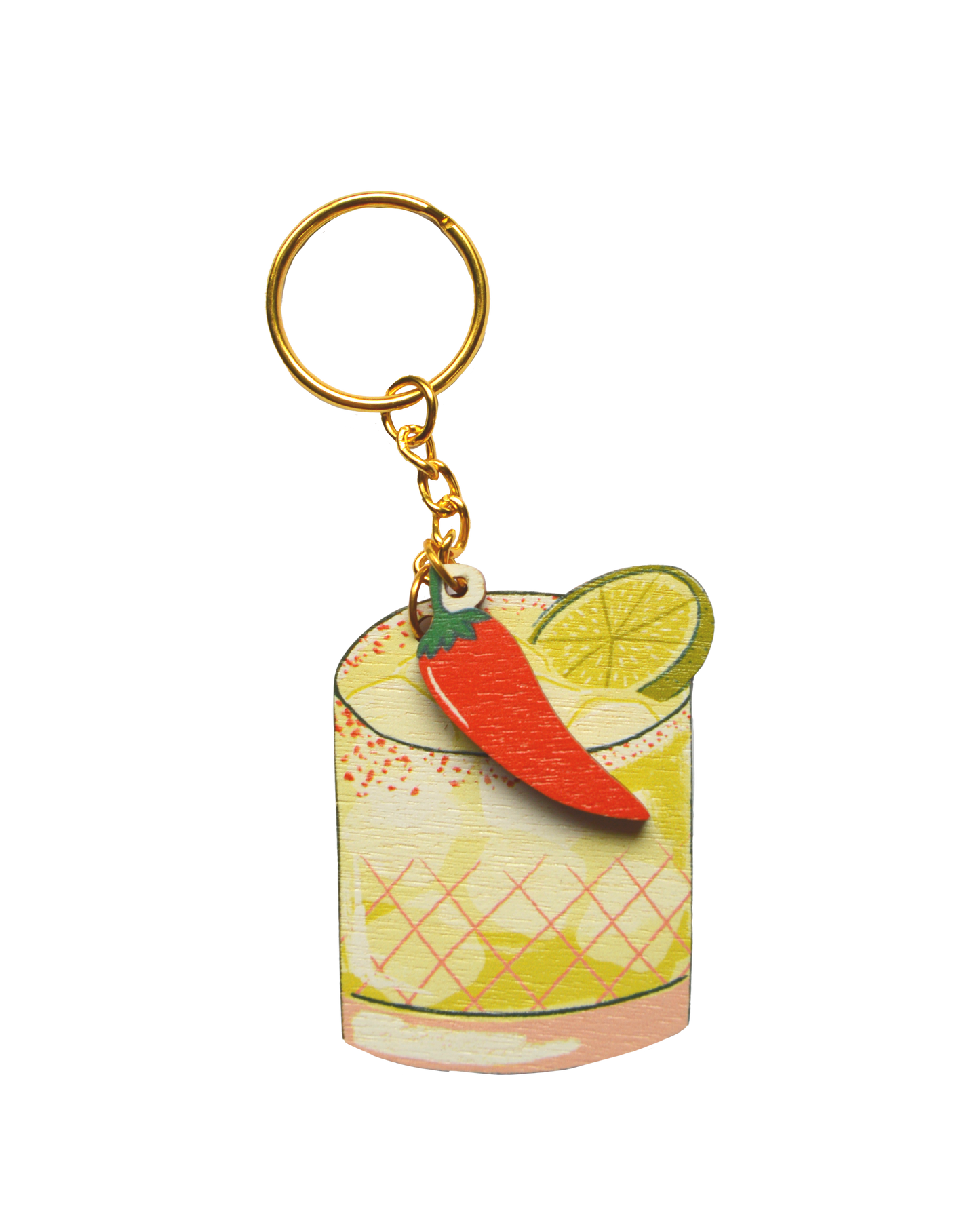 Spicy Marg charm keychain