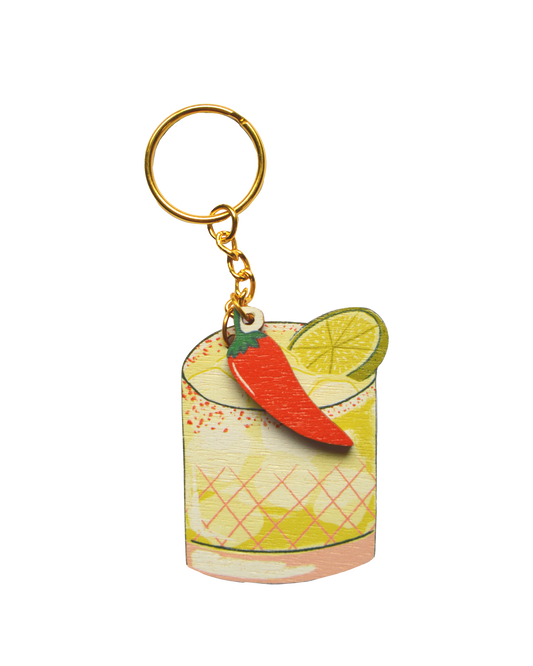 Spicy Marg charm keychain