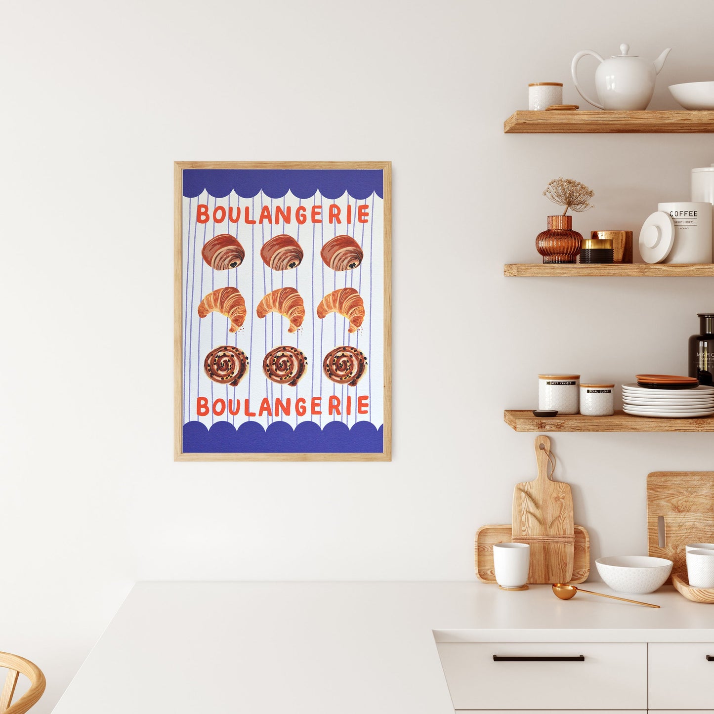 SECONDS Print Boulangerie scalloped A3 Size