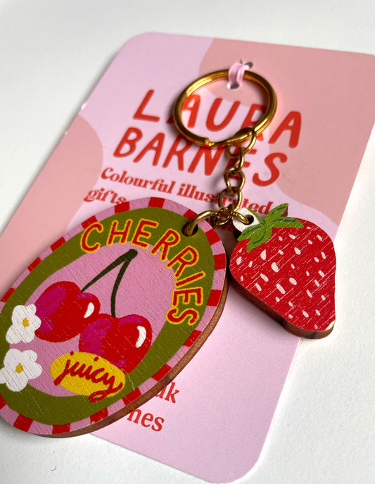 SECONDS Cherries Keyring
