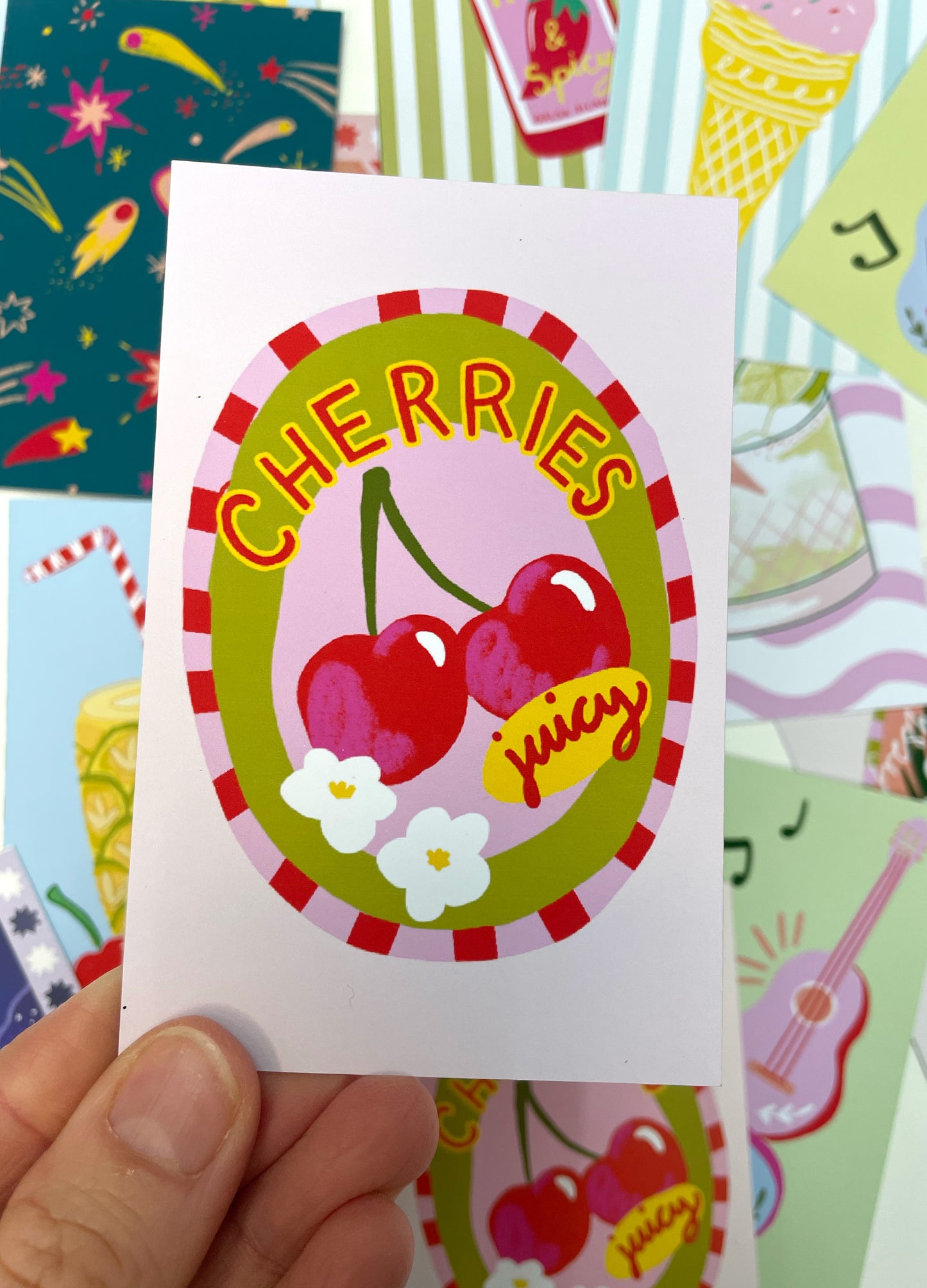 SECONDS Cherry Sticker Mini Print