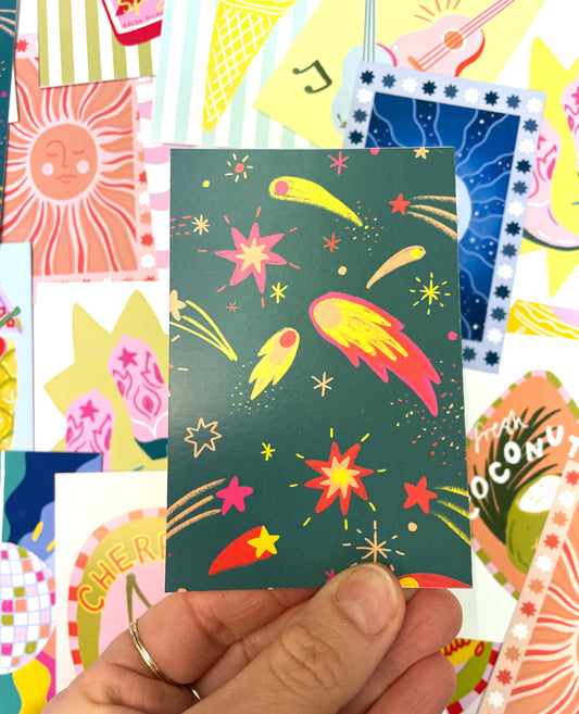 SECONDS Comets Mini Print