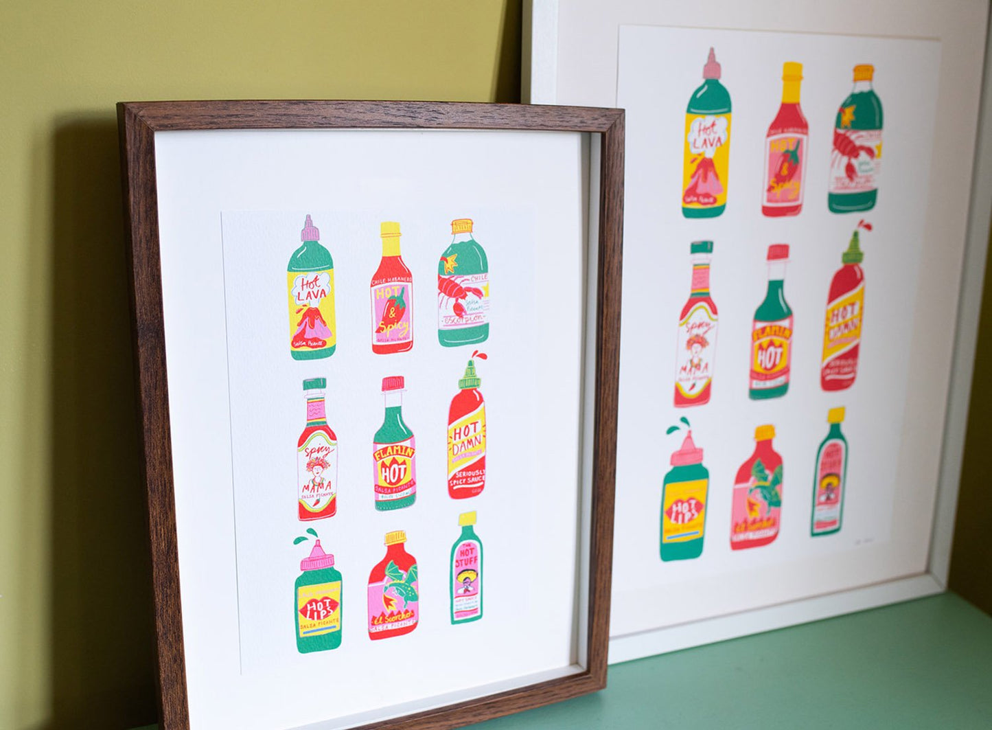 SECONDS Hot Sauces Print A4 Size