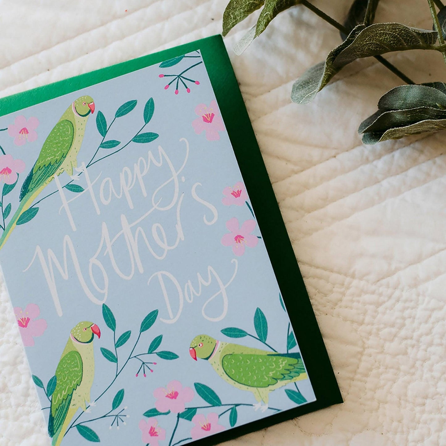 Parakeets Mother's Day Card