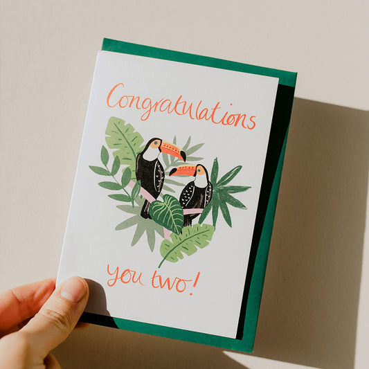 SECONDS Congratulations you two!' Toucans Card
