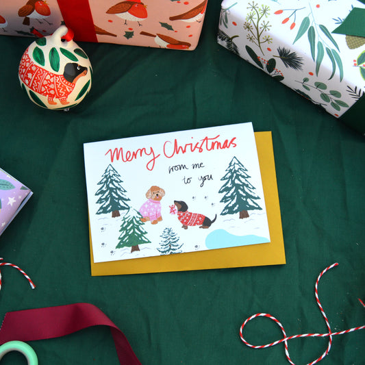 Joyeux Noël de ma part à toi - carte de Noël pour chiens