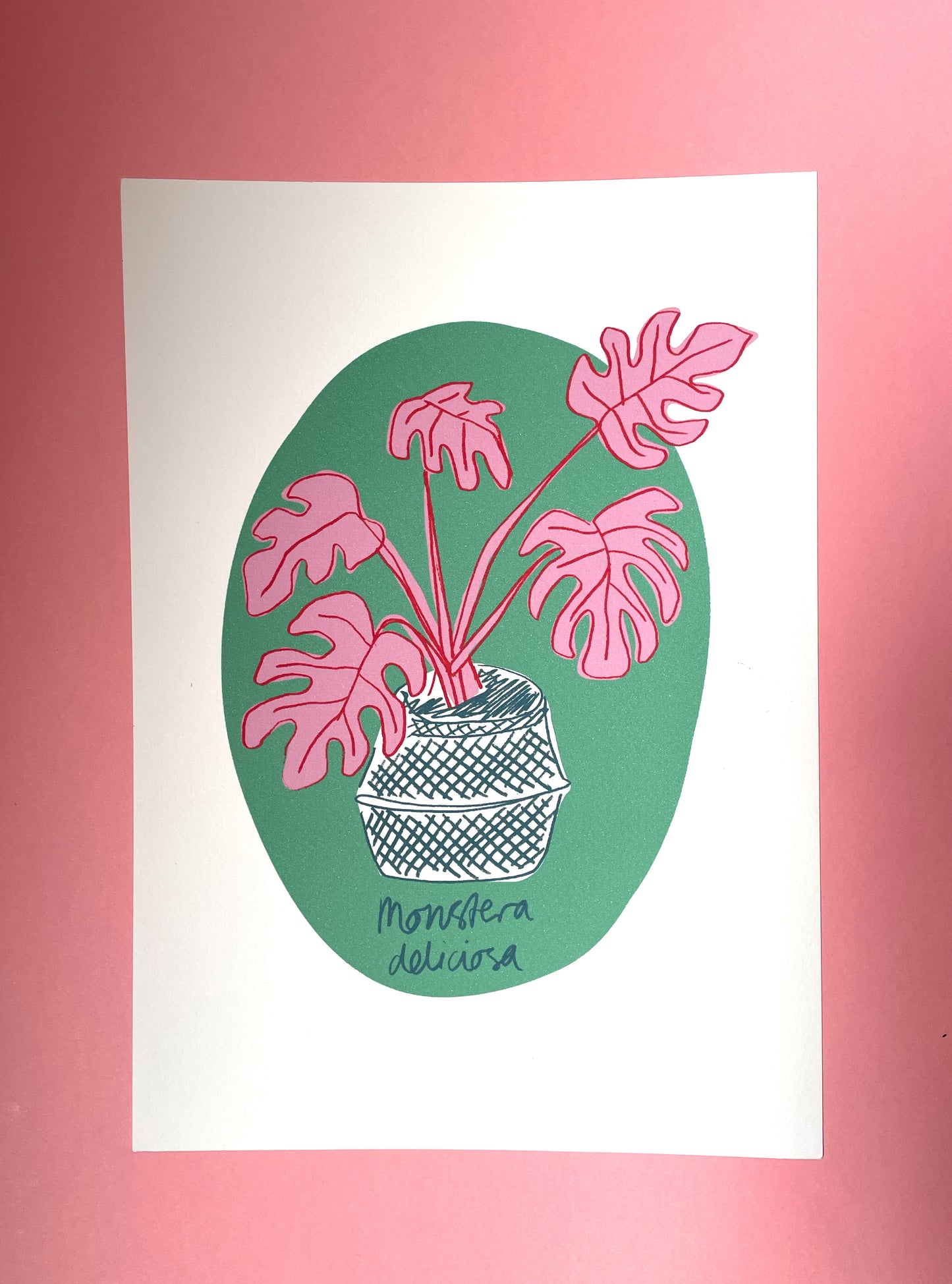 SECONDS Monstera Print A4 Size