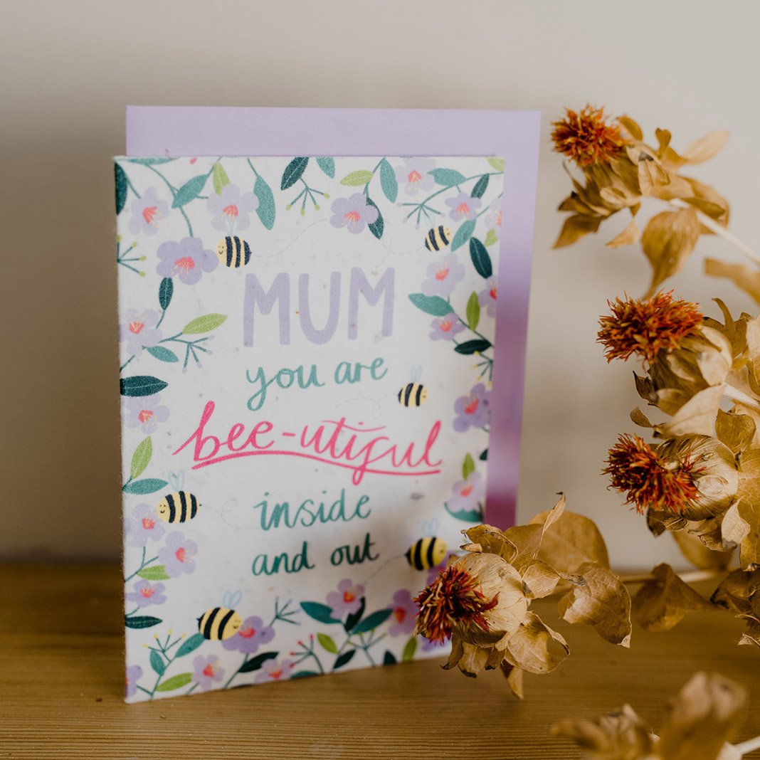 SECONDS Bee-utiful Mum Plantable Card