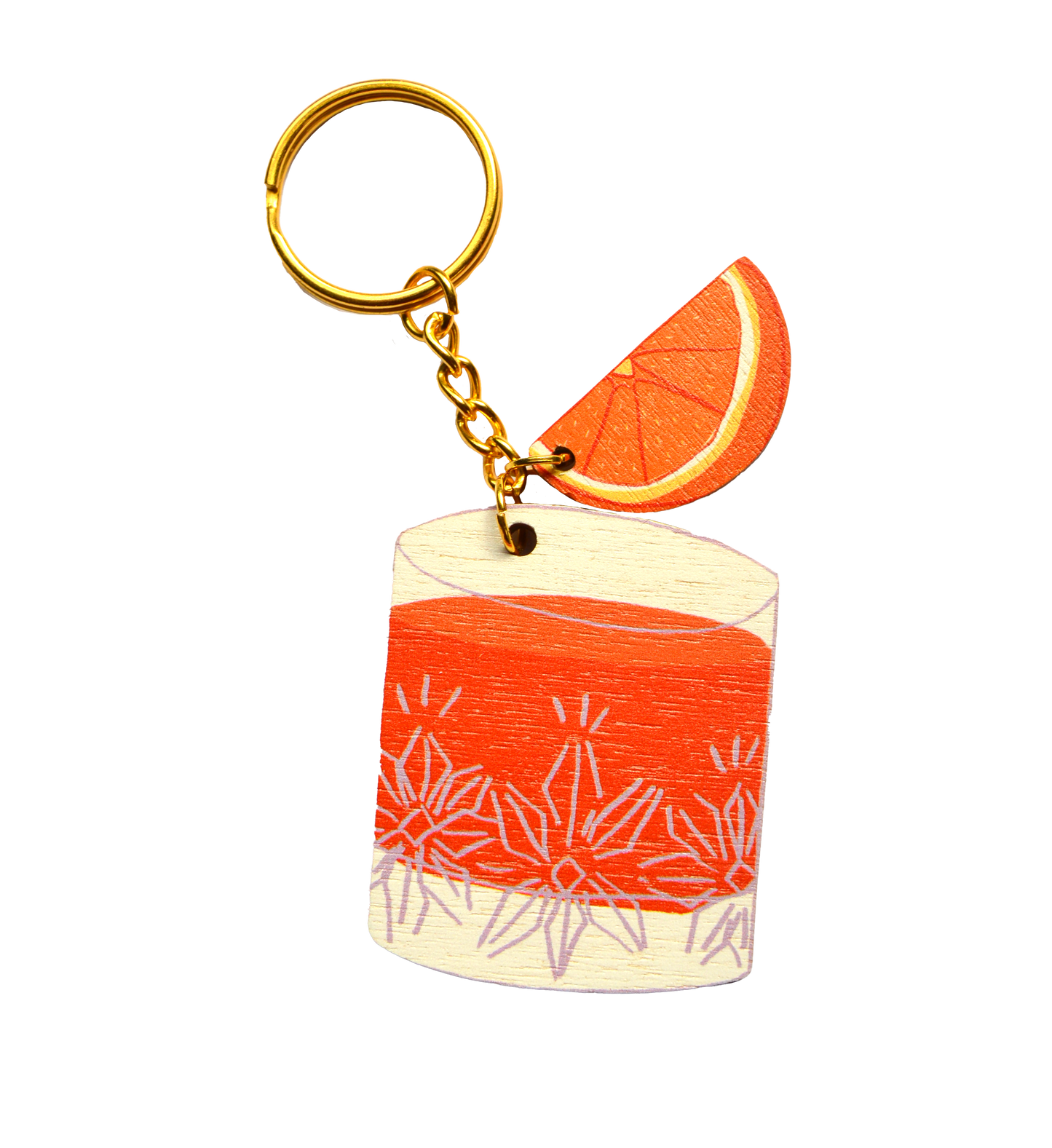 Negroni charm keychain