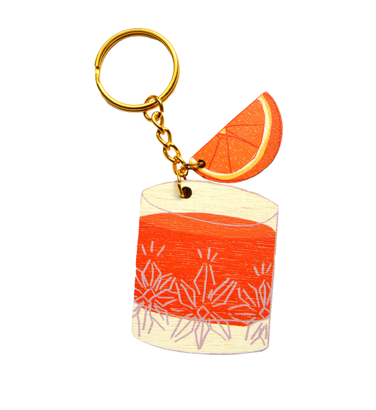 Negroni charm keychain