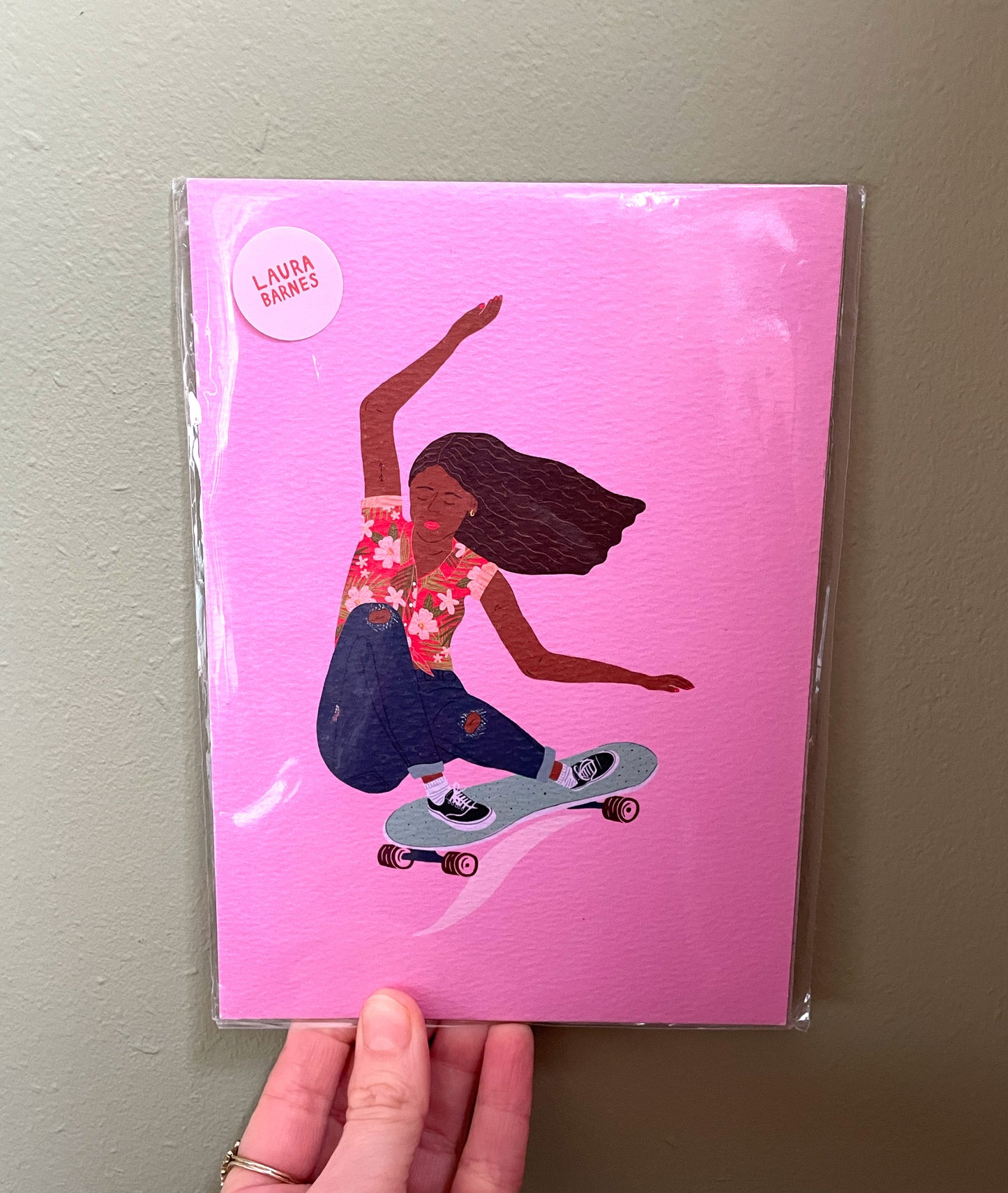 SECONDS Skater Girl Print A5 Size