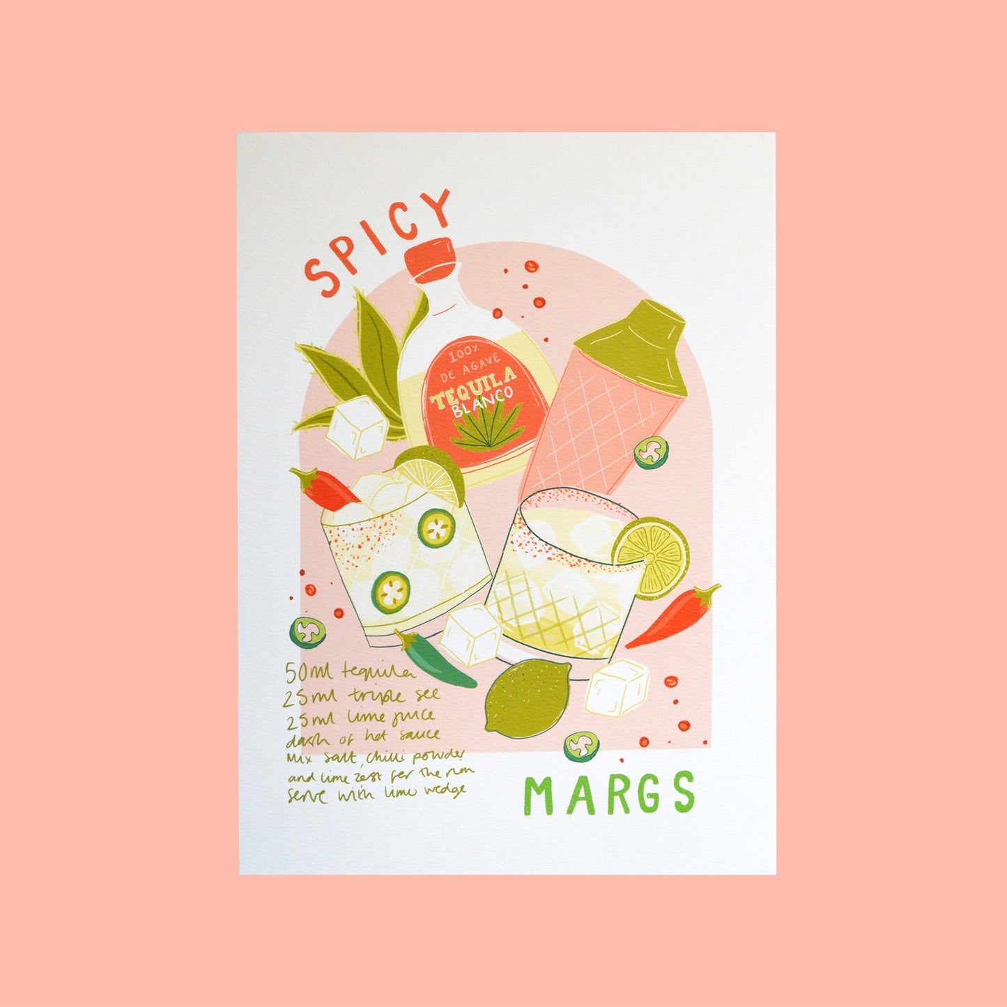 Impression artistique de cocktail Margherita épicée