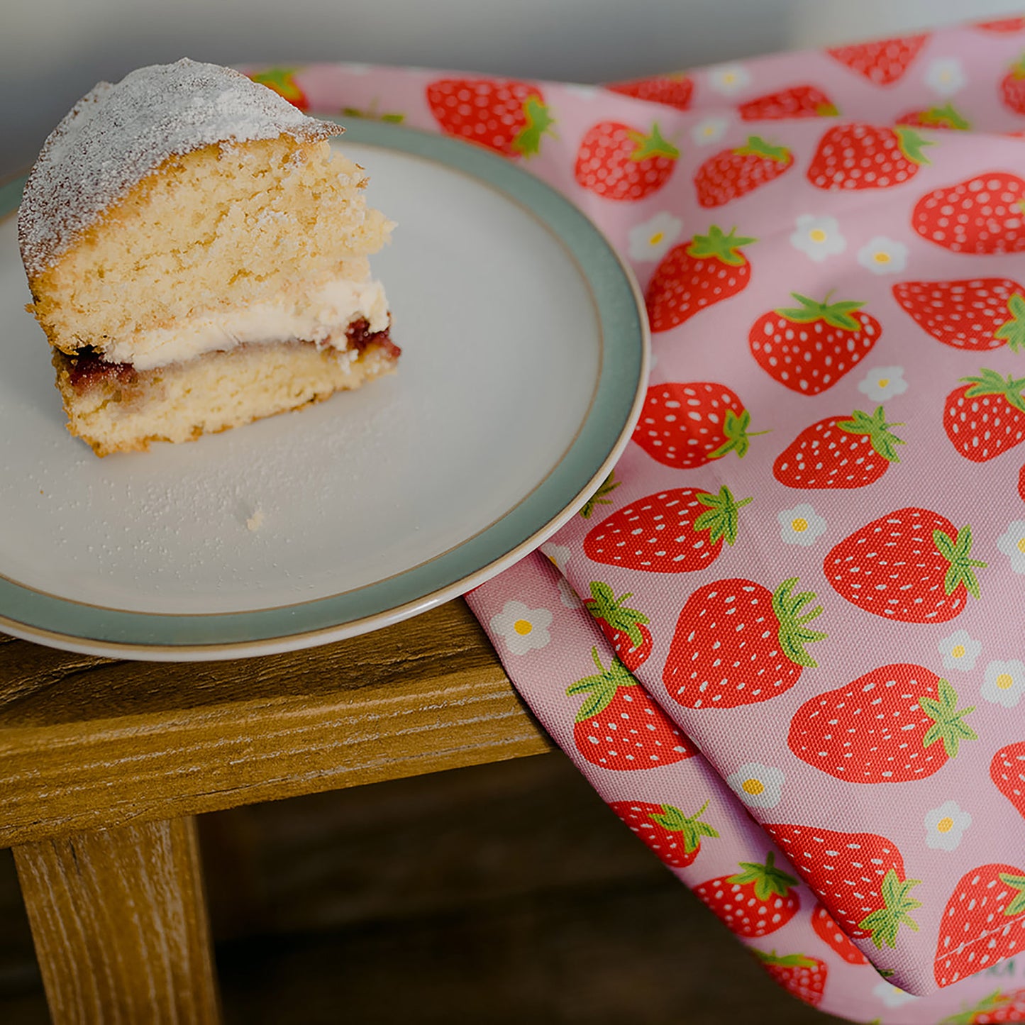 Torchon en coton bio Sweet Strawberry