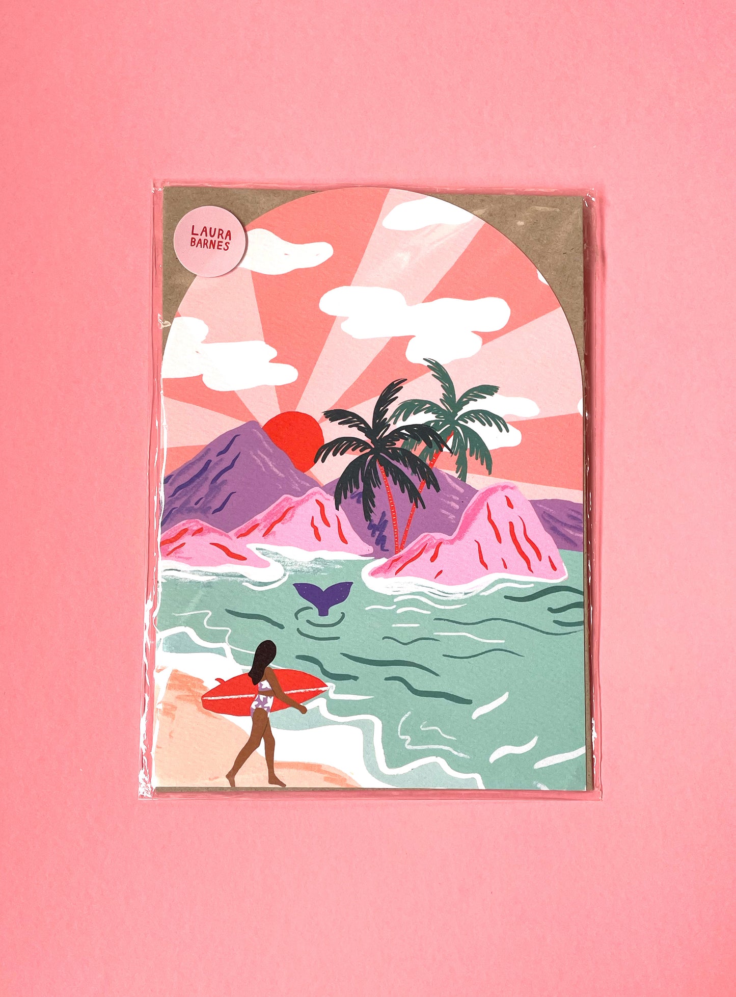 SECONDS Surfer Girl Print Arched A5 Size