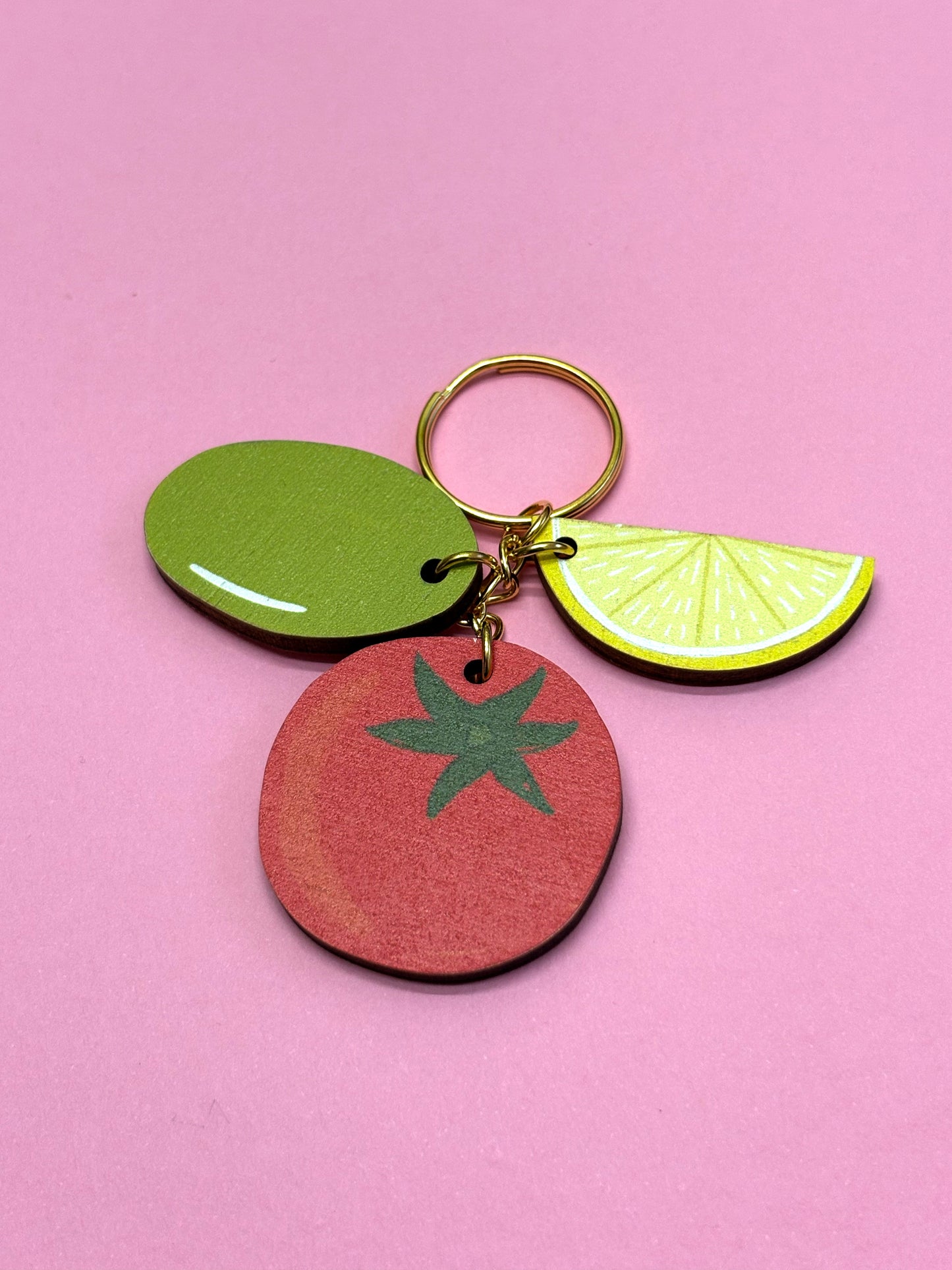 SAMPLE Tomato, Olive, Lemon Trio Keyring