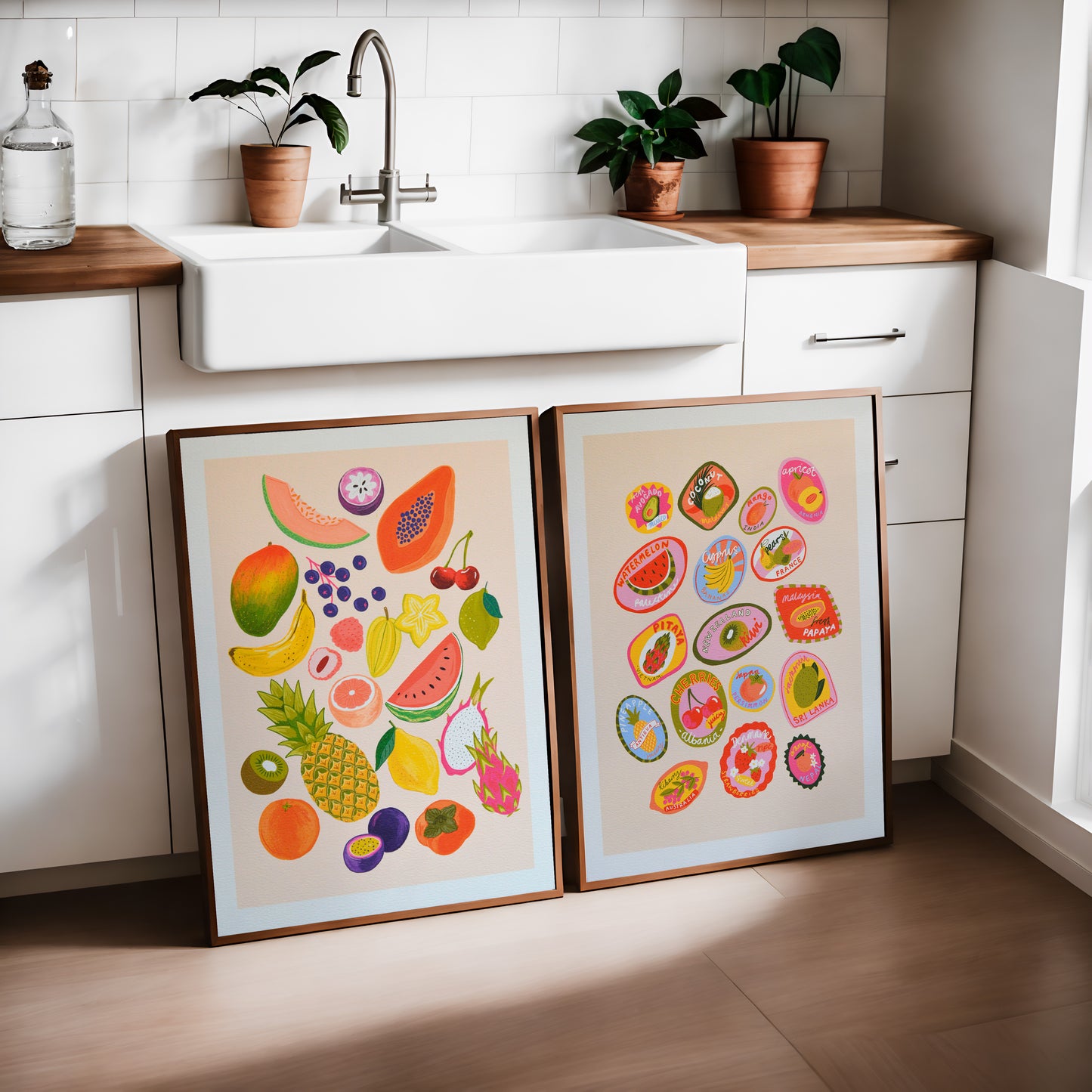 Impression d'art de fruits tropicaux