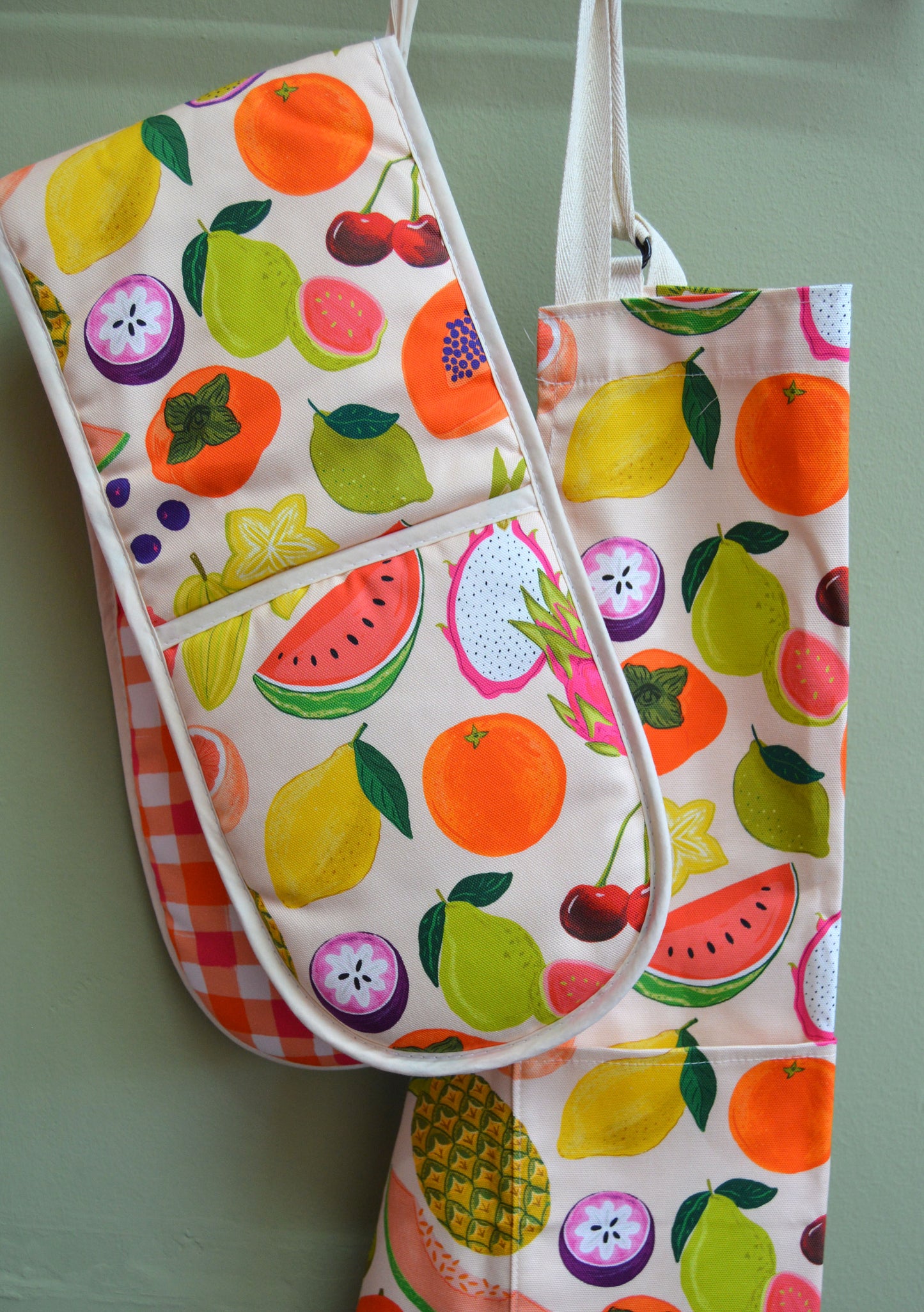 Tropical Fruit Organic Cotton Apron